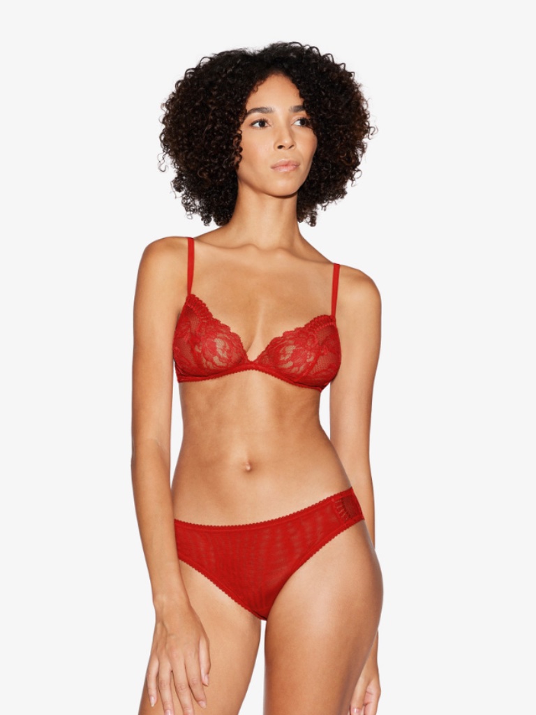 La Perla Red Luxury Lace Non-Wired Bra